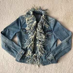 Y2K DKNY Fringe Denim Jacket